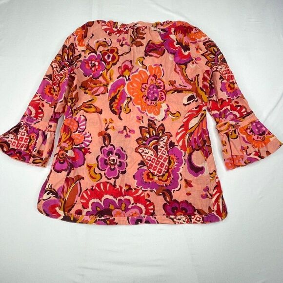 Tory Burch Gwenna Tassel Tie Floral Blouse - Picture 3 of 10